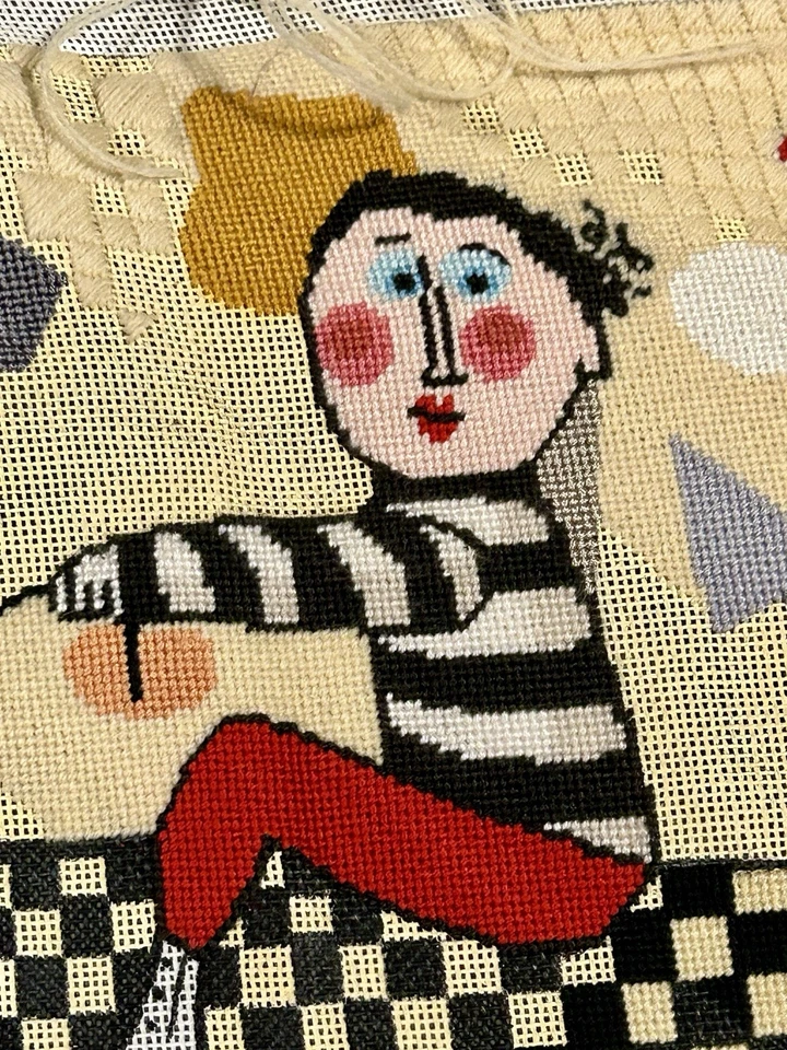 Maggie Riding A Horse 手绘针绣帆布 Barbara Olsen 未完成 — 第 3/4 张图片