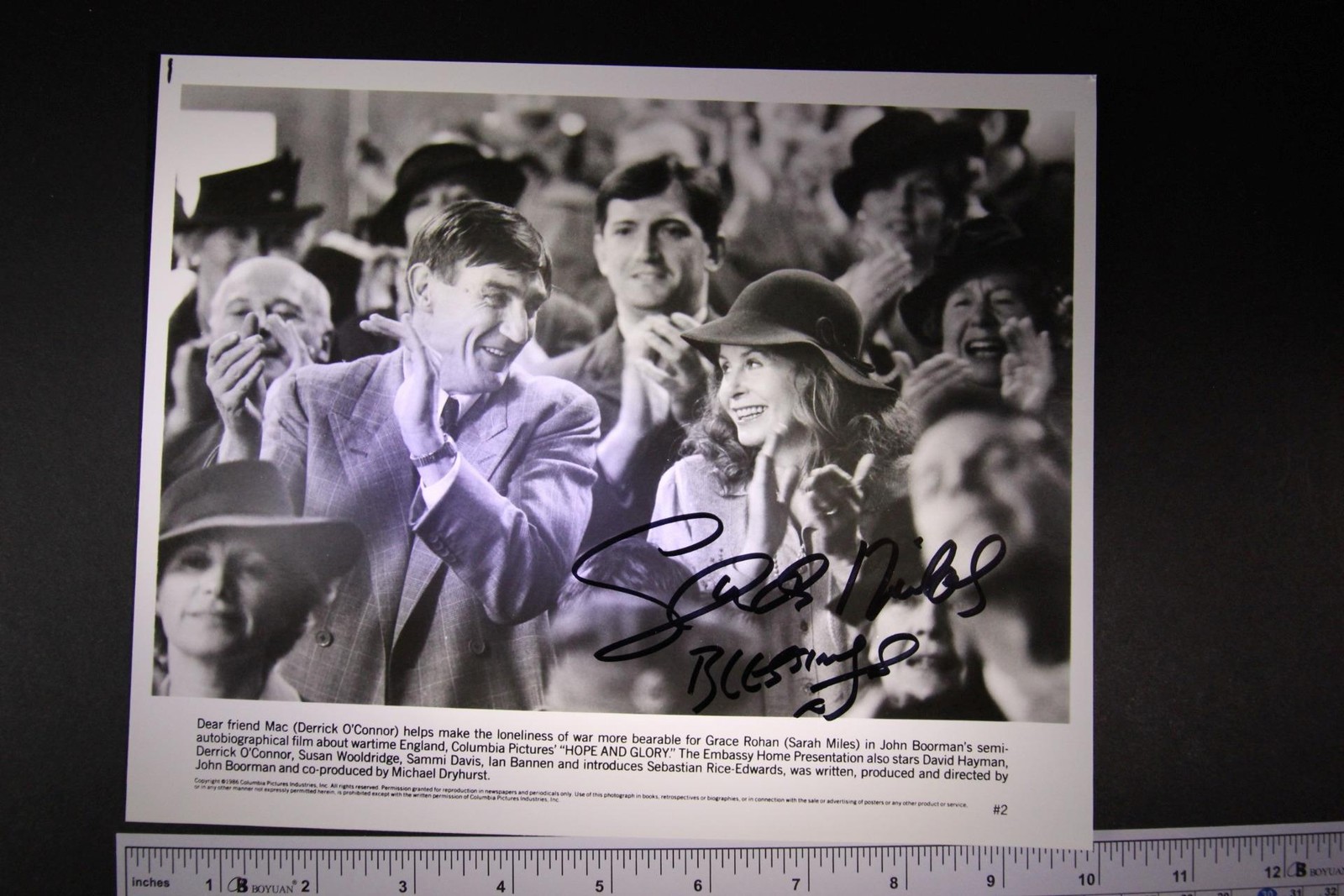 SARAH MILES (HOPE and GLORY~RYAN'S DAUGHTER~BLOWUP) AUTOGRAPH PHOTO~