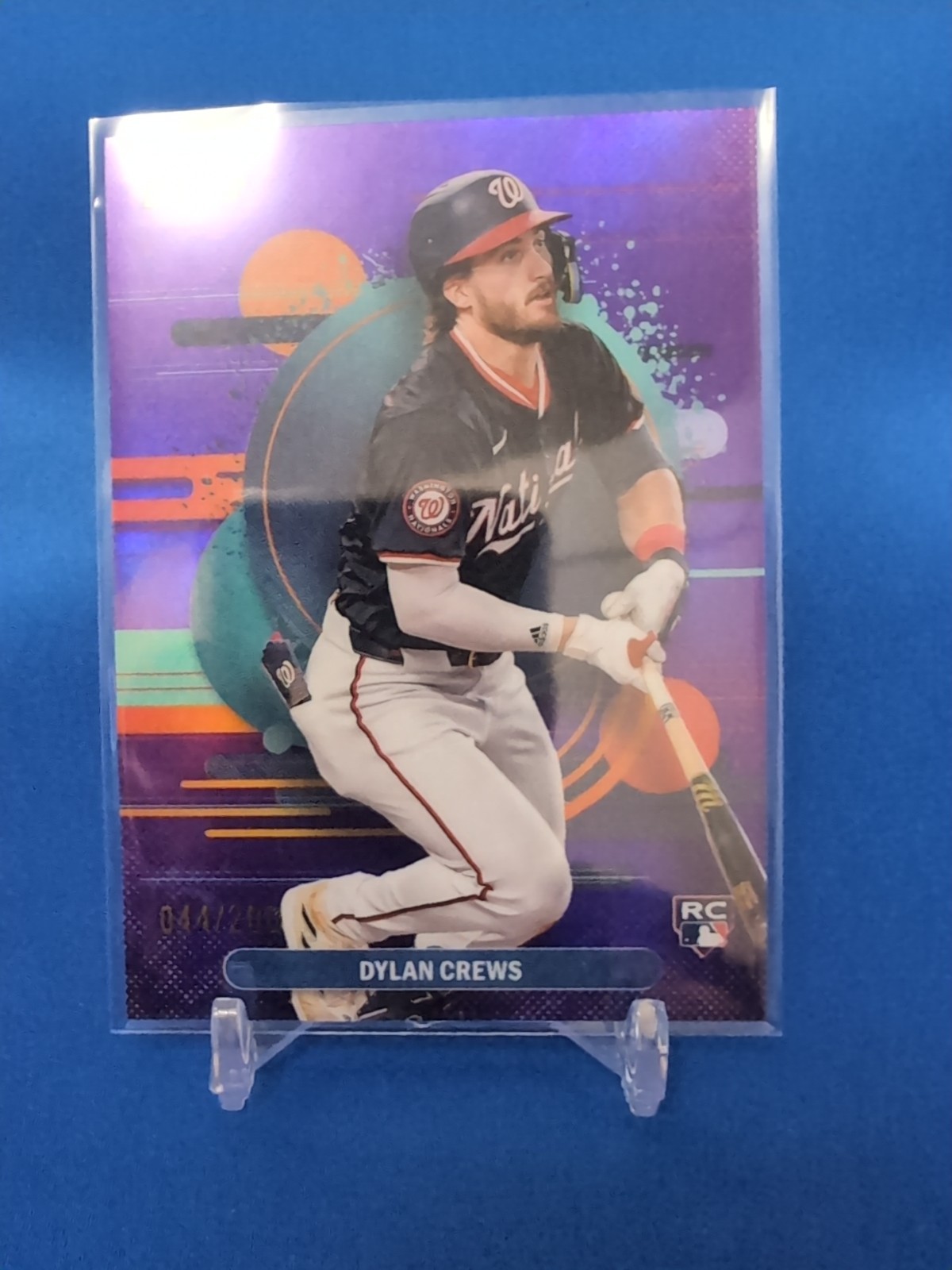 2025 Topps Finest Dylan Crews Uncommon Purple /200 Washington Nationals