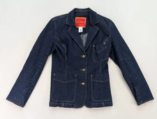 Isaac Mizrahi for Target Women's Jacket Size S Denim Retro Blazer Preppy