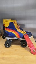 Vintage Roller Boots and Skates Set Size 5, 70s/80s Retro