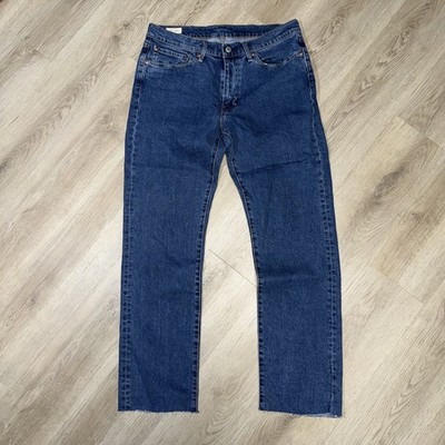 Levi's 514 Premium W34 L32 Jeans Herren Stretch Blau Schnitt Saum