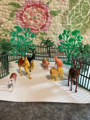 Vintage Zoo Cake Topper Cupcake Animal Decorations