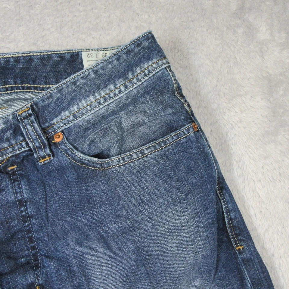 Diesel Safado Jeans Mens 33x32 Blue Slim Straight Wash 0853S Morocco $188 MSRP - Image 4 of 4