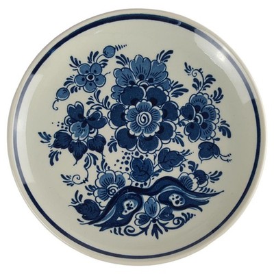 Koninklijke Goedewaagen Blauw Delfts Wandteller Blumenmuster