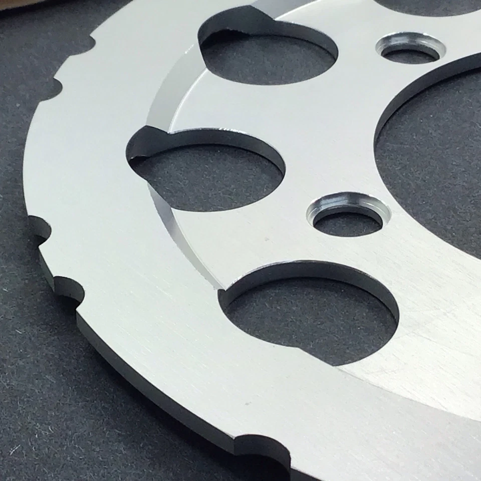 Защита передней звездочки Crystal Designs 94 мм BCD 44t 5 болтов серебристый сплав новая из старых запасов винтажная для горного велосипеда - Изображение 3 из 4