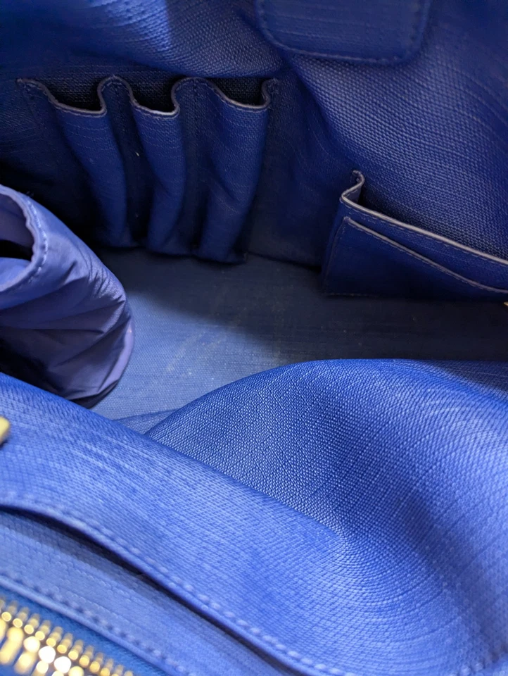 DAGNE DOVER 签名传奇大号手提包笔记本电脑包蓝色旅行钱包 — 第 4/4 张图片