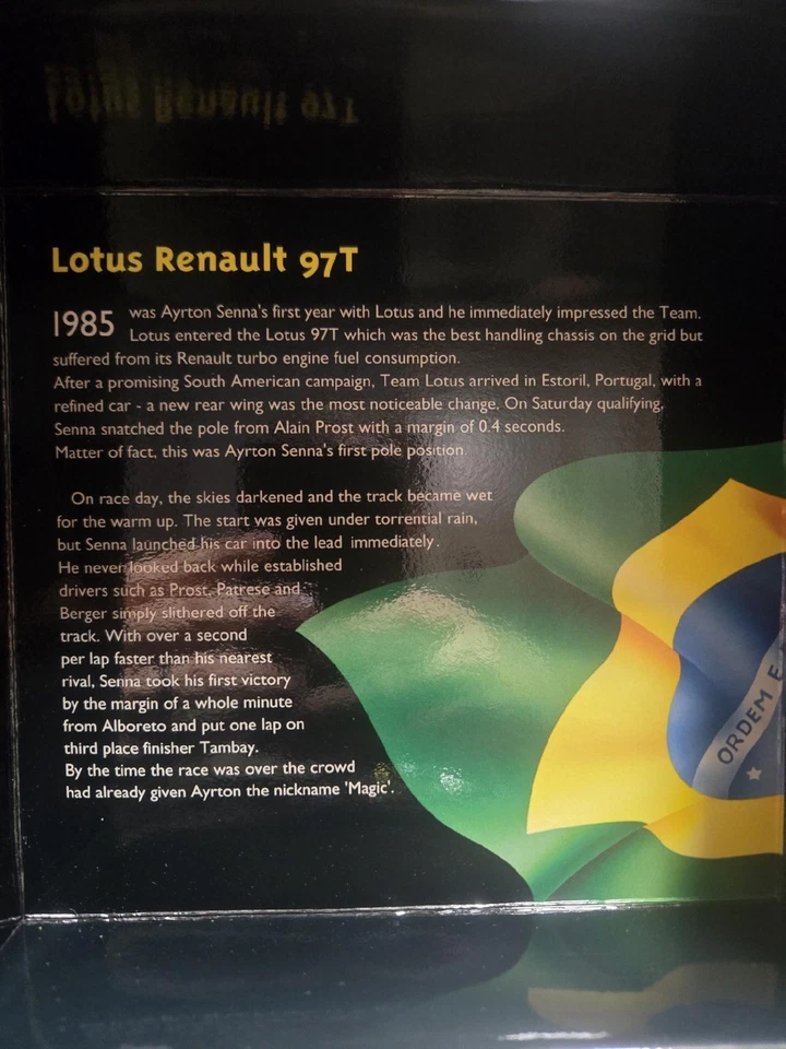 Minichamps Lotus Renault 97T #12 Ayrton Senna Portugal 1985 1/43 9142 of 9194 - Image 3 of 4