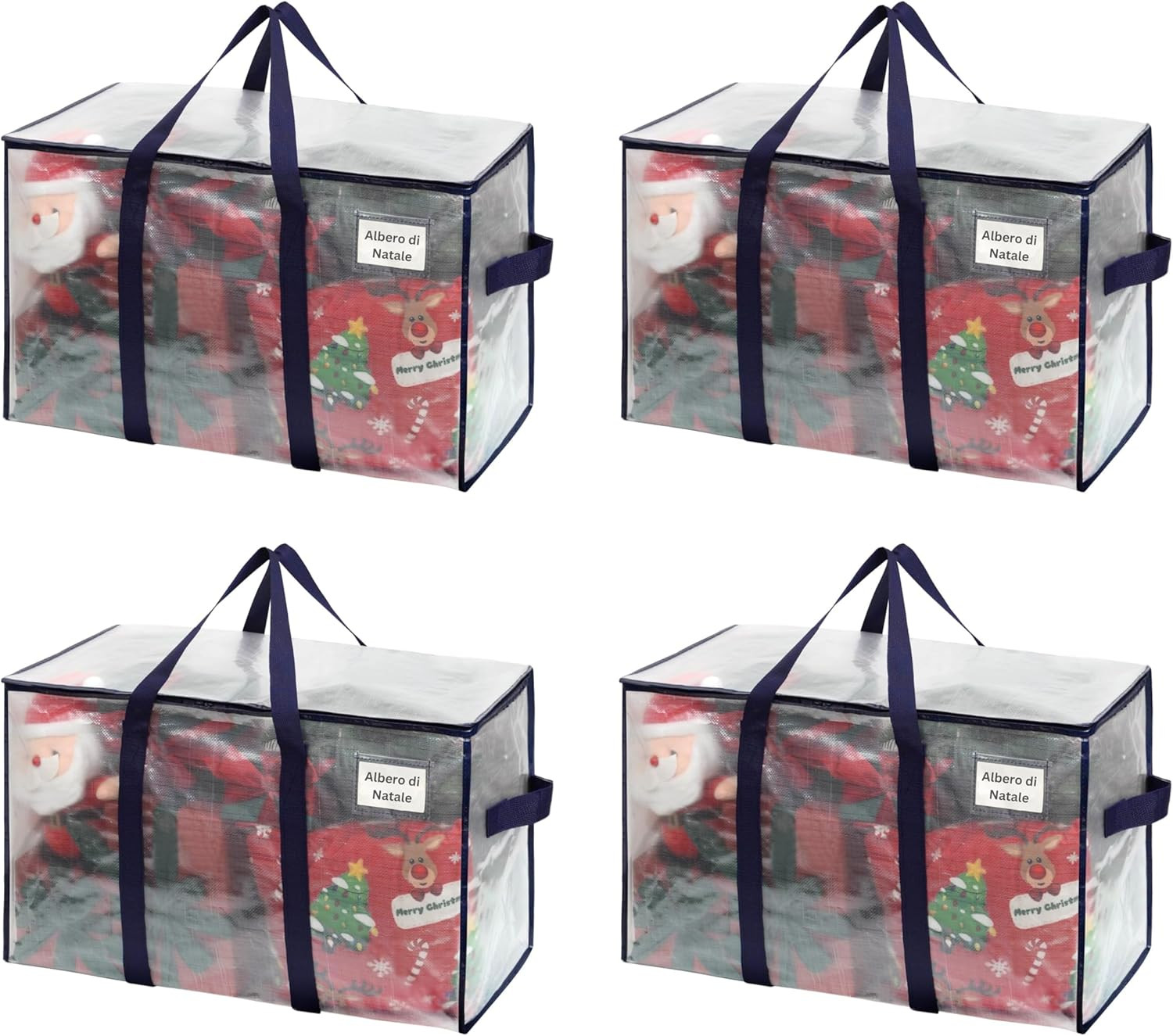 Set Da 4 Borse Da Trasloco Grandi, Scatole Trasloco Con Coperchio, Cerniere E Ma