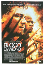 Leonardo DiCaprio Signed Autograph "Blood Diamond" 12x18 Movie Poster Photo JSA