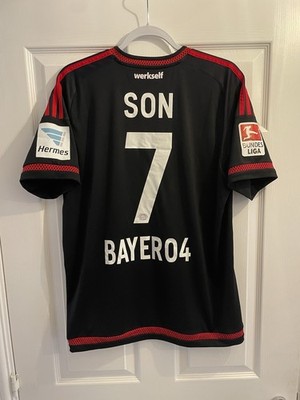 Original Bayer Leverkusen 2015/16 Home Football Shirt Adidas Son #7 - Large