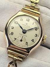 Rolex Lady Vintage Cocktail Watch 9ct Gold Art Deco Antique Bracelet 22mm