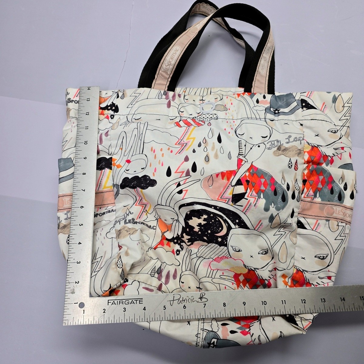 Rare LeSportsac Artist In Residence Fifi Lapin Bunny Print  display picture 2