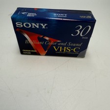 Sony TC-30VHGF VHS-C Camcorder Videocassette Blank Tape 30 Min Premium Grade NEW