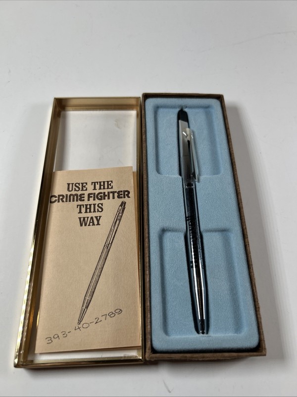 Vintage Honeywell Protection Services Crime Fighter Diamond Point Engraver Pen