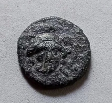Ionia, Klazomenai Æ 386-301 BC. Athena facing in tri-crested helmet c/mark / Ram