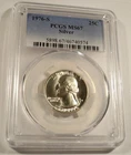 1976-S PCGS MS67 SILVER WASHINGTON QUARTER FROSTY WHITE MS 67 25c