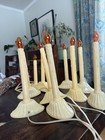 9 Vintage NOMA Christmas Window Candles Plastic Electric Candolier Drip Candles — photo 5