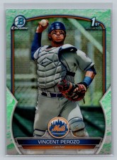2023 Bowman Chrome Vincent Perozo Lunar Glow 1st Refractor #BP-102 New York Mets