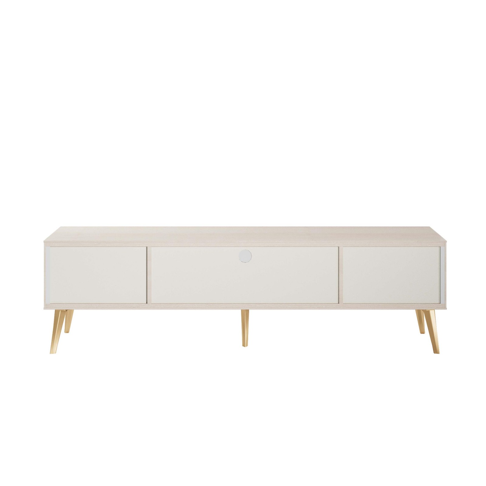 Manhattan Comfort Haley 70.9" Mid-Century Modern TV Stand in White