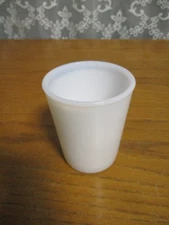 Vintage Milk Glass Drinking Cup White Translucent with Blue Tint