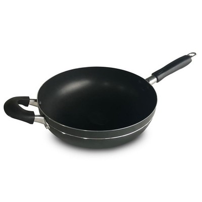 Bene Casa Wok, Stir-Fry Pan, 12-inch Aluminum non-stick wok, Stay Cool Double