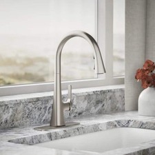Kohler Guild Pull-down Kitchen Sink Faucet with Three-function Sprayhead Stainle