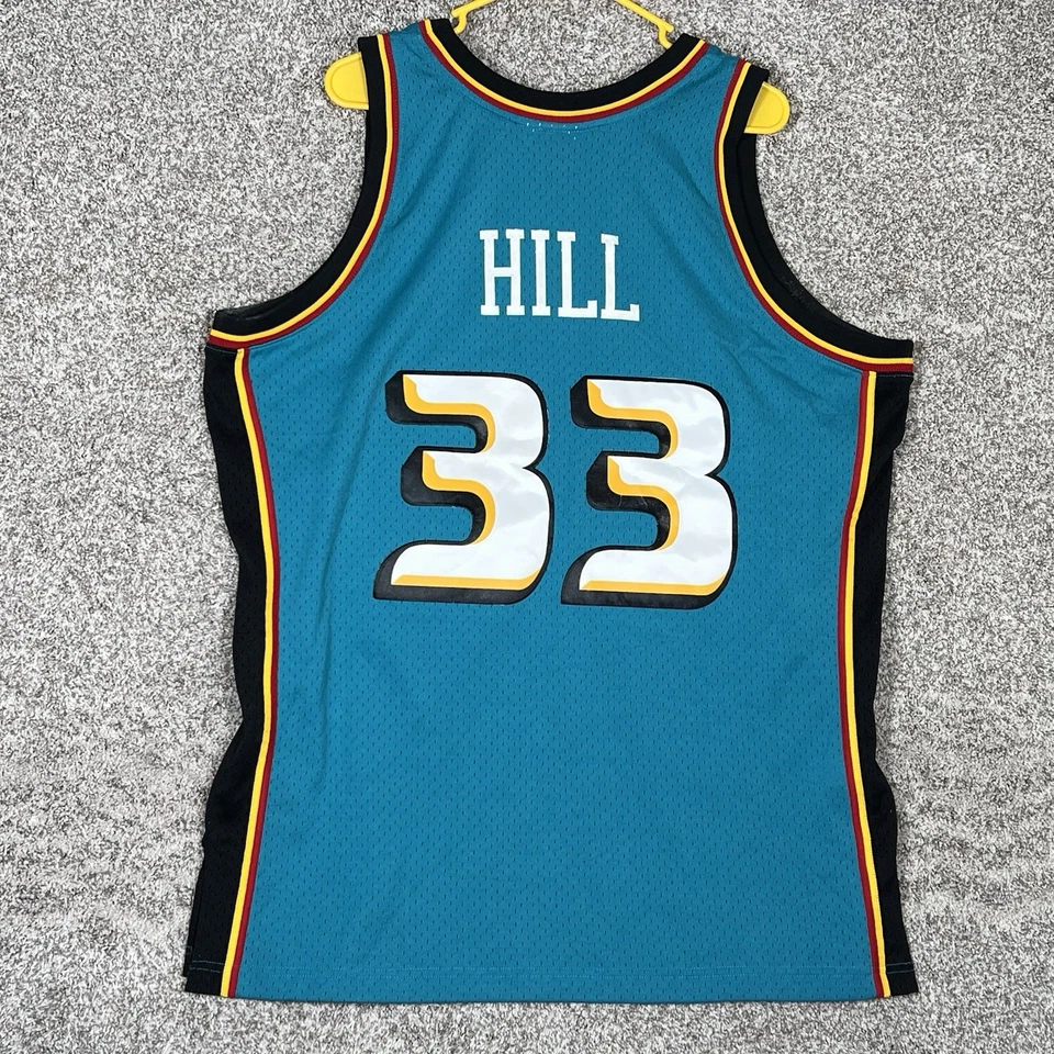 Grant Hill Detroit Pistons Jersey Mens XL Teal Mitchell & Ness 1998-99 Swingman - Image 2 of 4