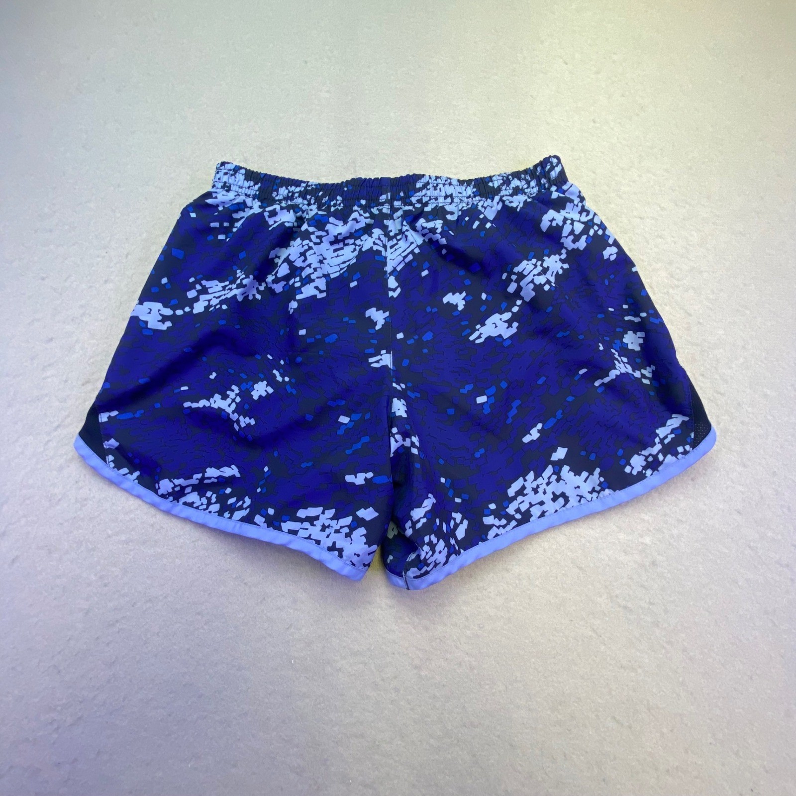 Nike Shorts Women's Size XL Dri-FIT Running Shorts XL Blue Digital Camo Pixel thumbnail 2