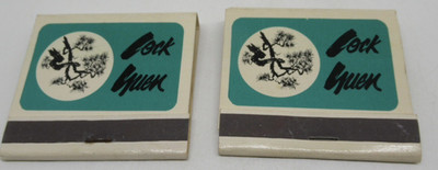 Wyman Wong's Lock Yuen Chinese Restaurant Modesto California Matchbook LOT of 2
