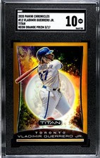 2020 Panini Chronicles Titan #12 Vladimir Guerrero Jr. NEON ORANGE /17 SGC 10