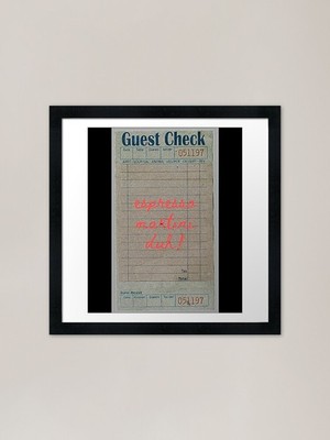 Guest Check Espresso Martini Duh Fr Gerahmtes Wandbild Poster Leinwanddruck Bild