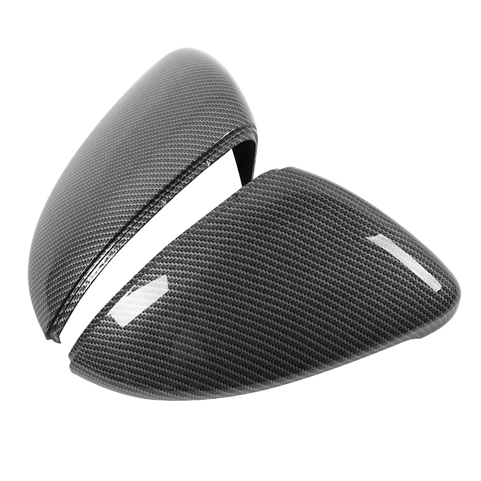 ⁺2pcs Carbon Fiber Rearview Wing Mirror Cover Cap.