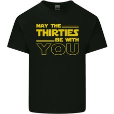 Camiseta de algodón ligero May the 30s Thirties Be With You ciencia ficción para hombre