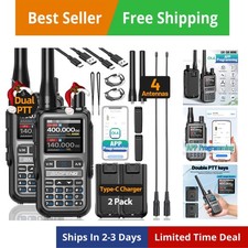 Radio UV-5R Mini Ham Radio Long Range Handheld Two Way Radio NOAA Weather Rad...