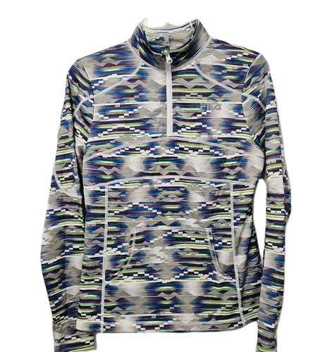 Fila Sport 1/4 Zip Pullover Women's Sm Multicolor Pockets Activewear Aztec EUC
