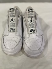 Nike Air Jordan 1 Low Top White Leather Sneak...