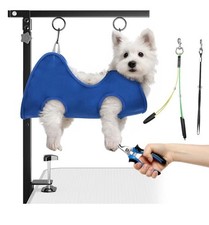 Foldable Dog Grooming Arm with Clamp: Adjustable Height 26"-40", Dog Grooming Ta