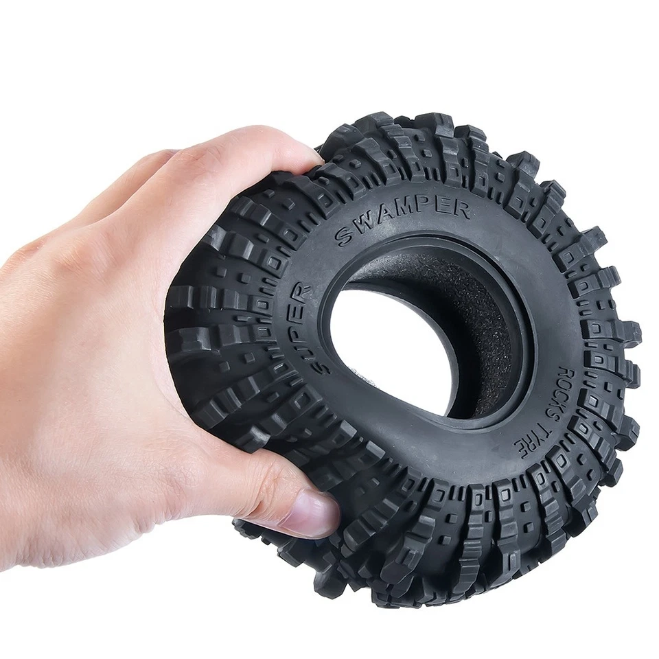 4 STÜCKE 137 MM 2,2 Gummi Reifen Rad Reifen für 1/10 RC Crawler Auto Axial 1150 - Bild 4 von 4