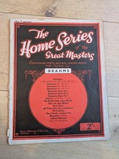 The home series of the great masters, No. 7 Brahms piano sheet music