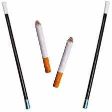 2 Long Cigarette Holders  2 Fake Puff Cigarettes with Smoke for Halloween Ac...
