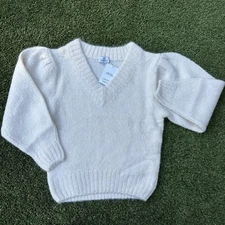 & Other Stories Alpaca Blend Ivory Puff Sleeve Sweater Size XS NWT