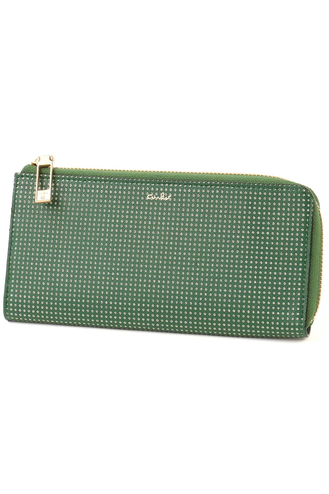 [Airist] Long Wallet L-shaped Zipper Women's Green AT-25040-76