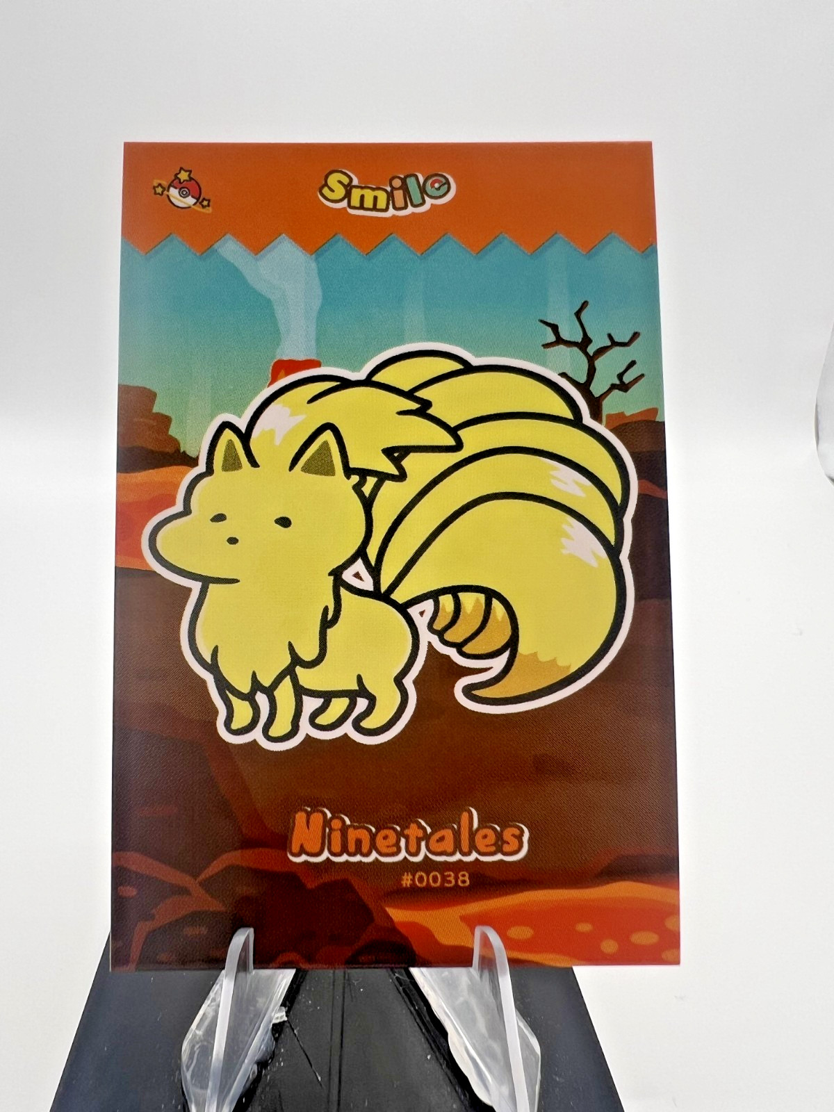 Ninetales #38 - Cracked Ice Holo - Smile Card Database- Pokemon