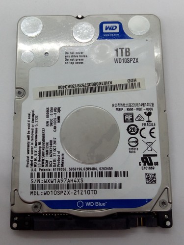 WESTERN DIGITAL *WD10SPZX-21Z10T0* 1TB* SATA HDD Notebook 2,5 Zoll #NFP1764