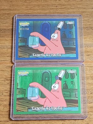 Topps Chrome SpongeBob SquarePants 2025 'Exactly as You Do' Card #194 Blue /150