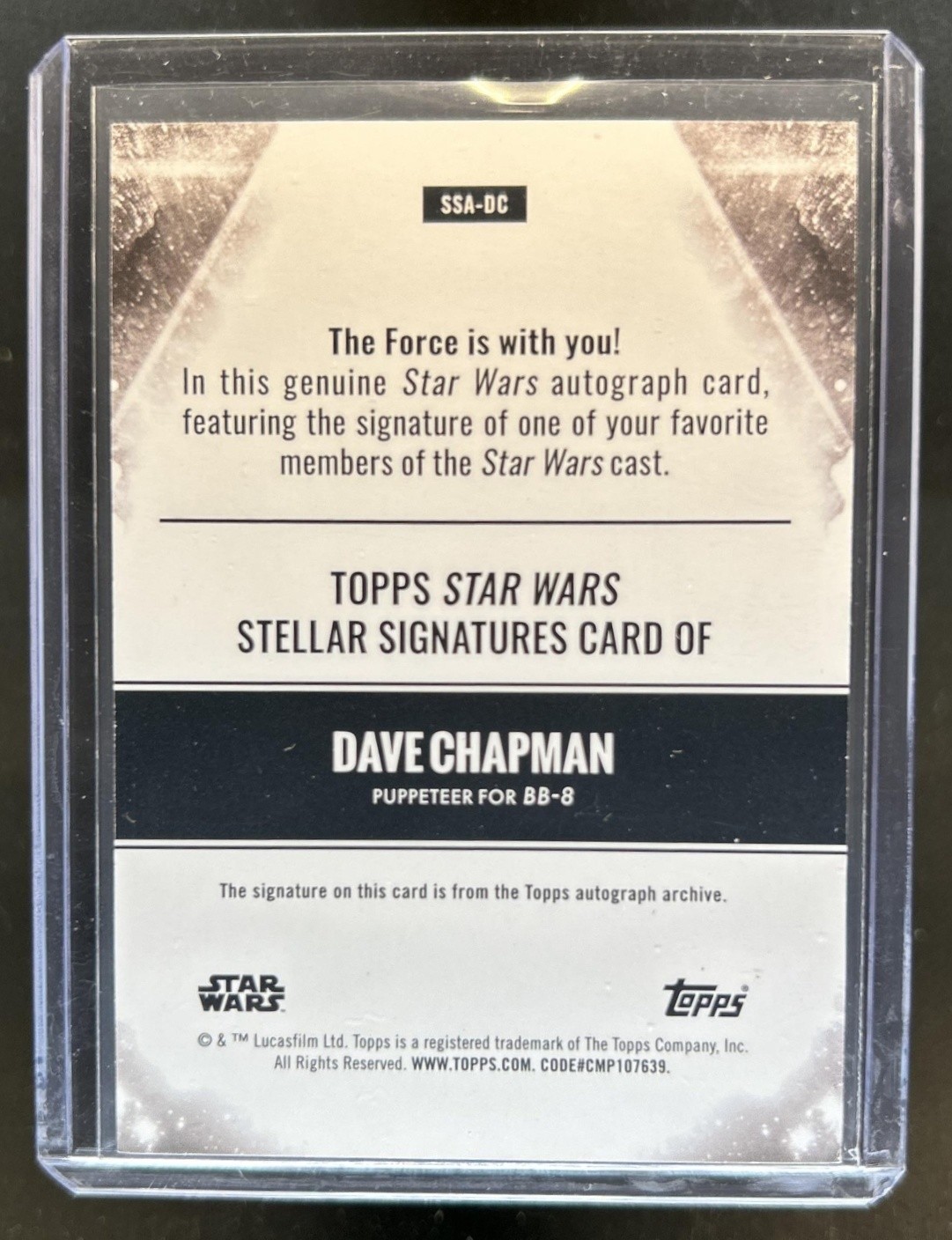 2025 Star Wars Smugglers Outpost Dave Chapman BB-8 Stellar Auto Green #/99 view 2