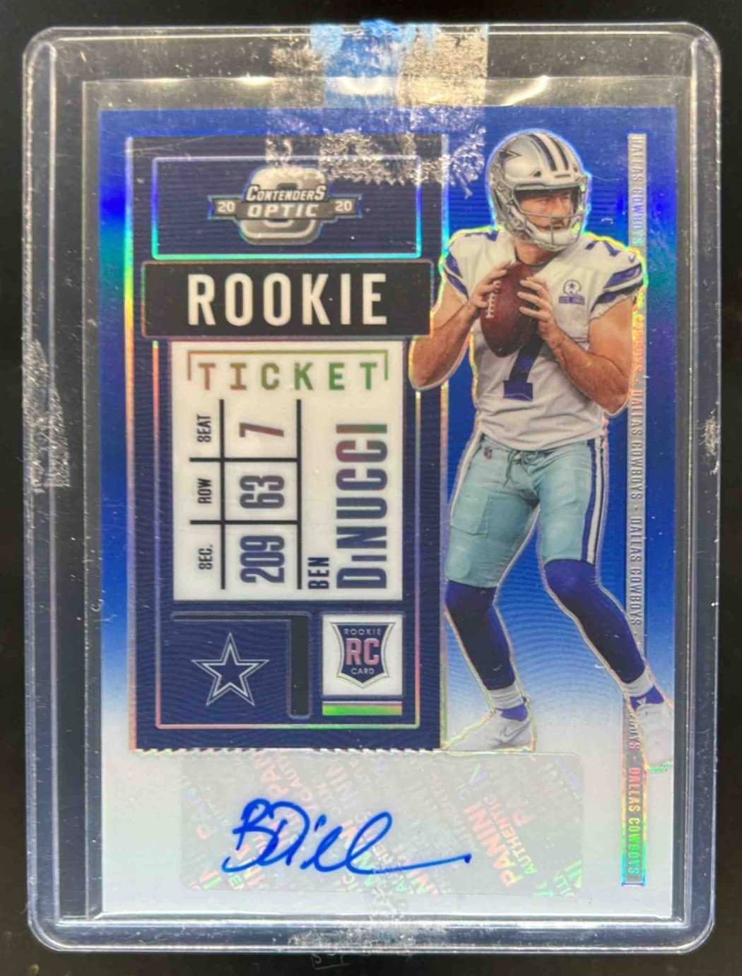 Ben DiNucci Panini Contenders Optic #199 Autograph-Blue