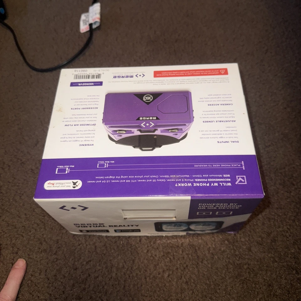 Merge 360 VR and AR Virtual Reality Goggles - Pulsar Purple  - Image 3 of 4