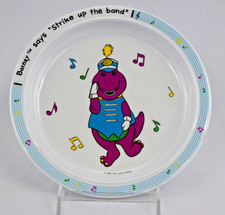 Vtg 1992 Barney Strike up the Band Music Melamine Plate Lyons Group